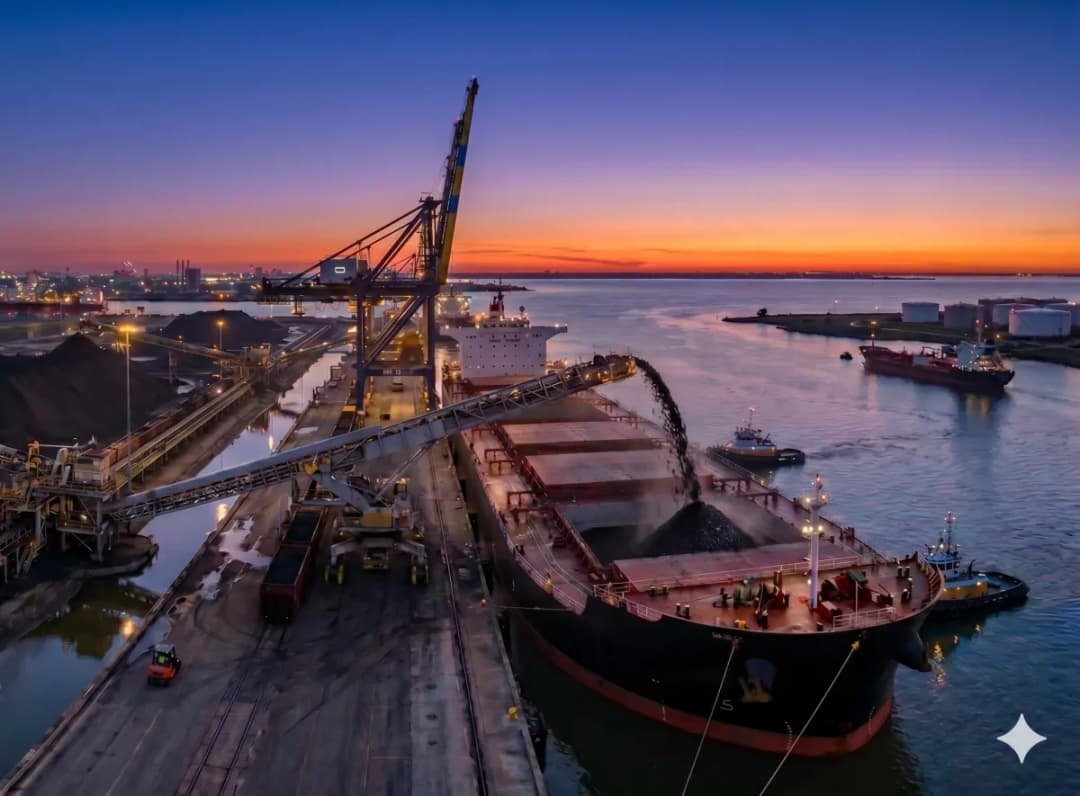 Bulk export operations supporting petroleum coke marketing programs.